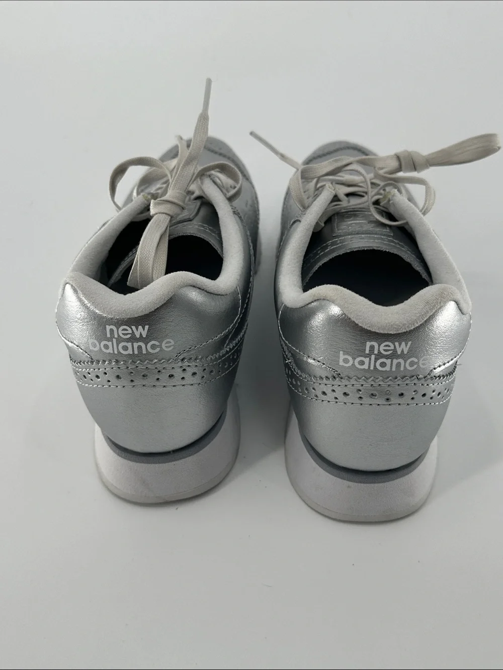 New Balance shiny silver